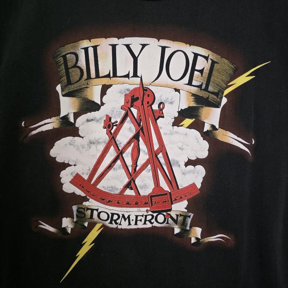 VTG SS Billy Joel Concert Tee '90 Stormfront / Only The Good Die Young Mens XL - Picture 2 of 12